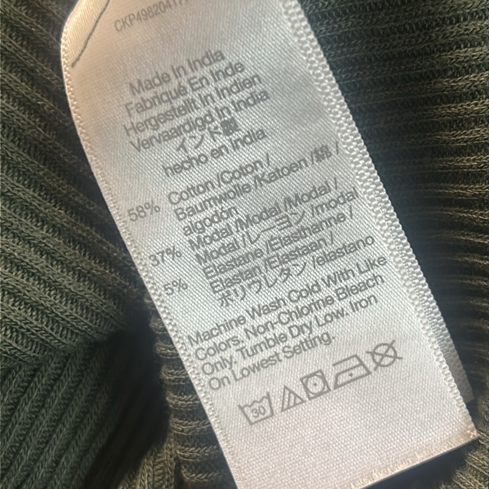 NWT Madewell Lace-Up Ribbed Top - Picture 7 of 8